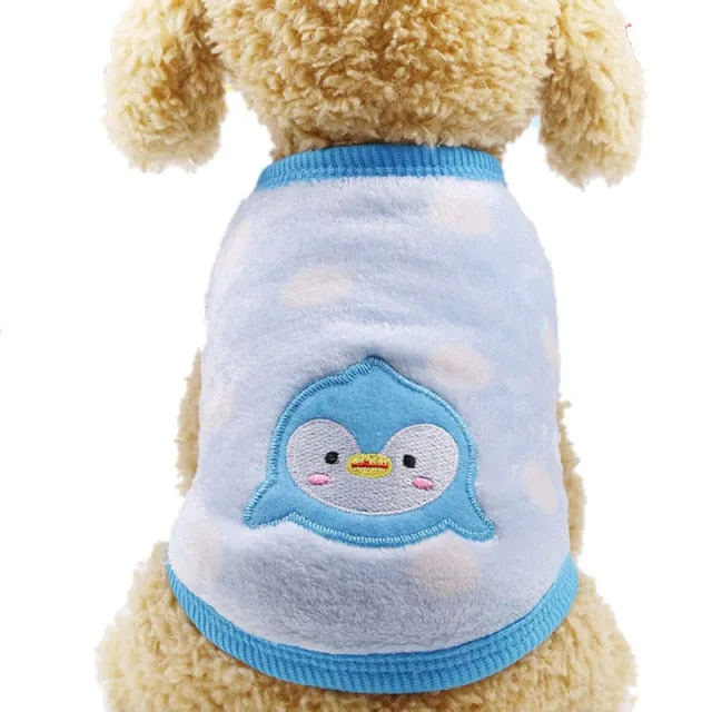 12 Colors Cartoon Puppy Vest Clothing