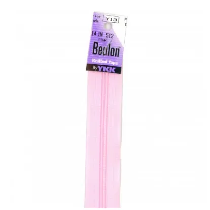 14" Beulon Knit Tape Zipper - Pink