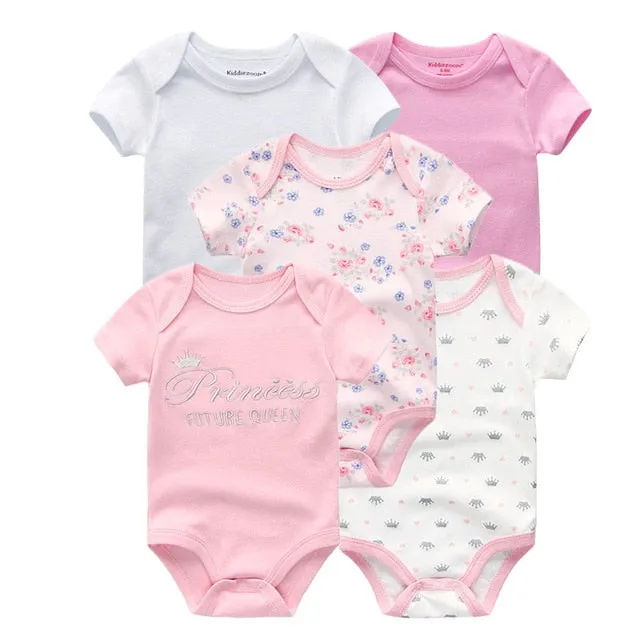 2019 5PCS/Lot Newborn 100% Cotton Unicorn 0-12M Baby Clothes