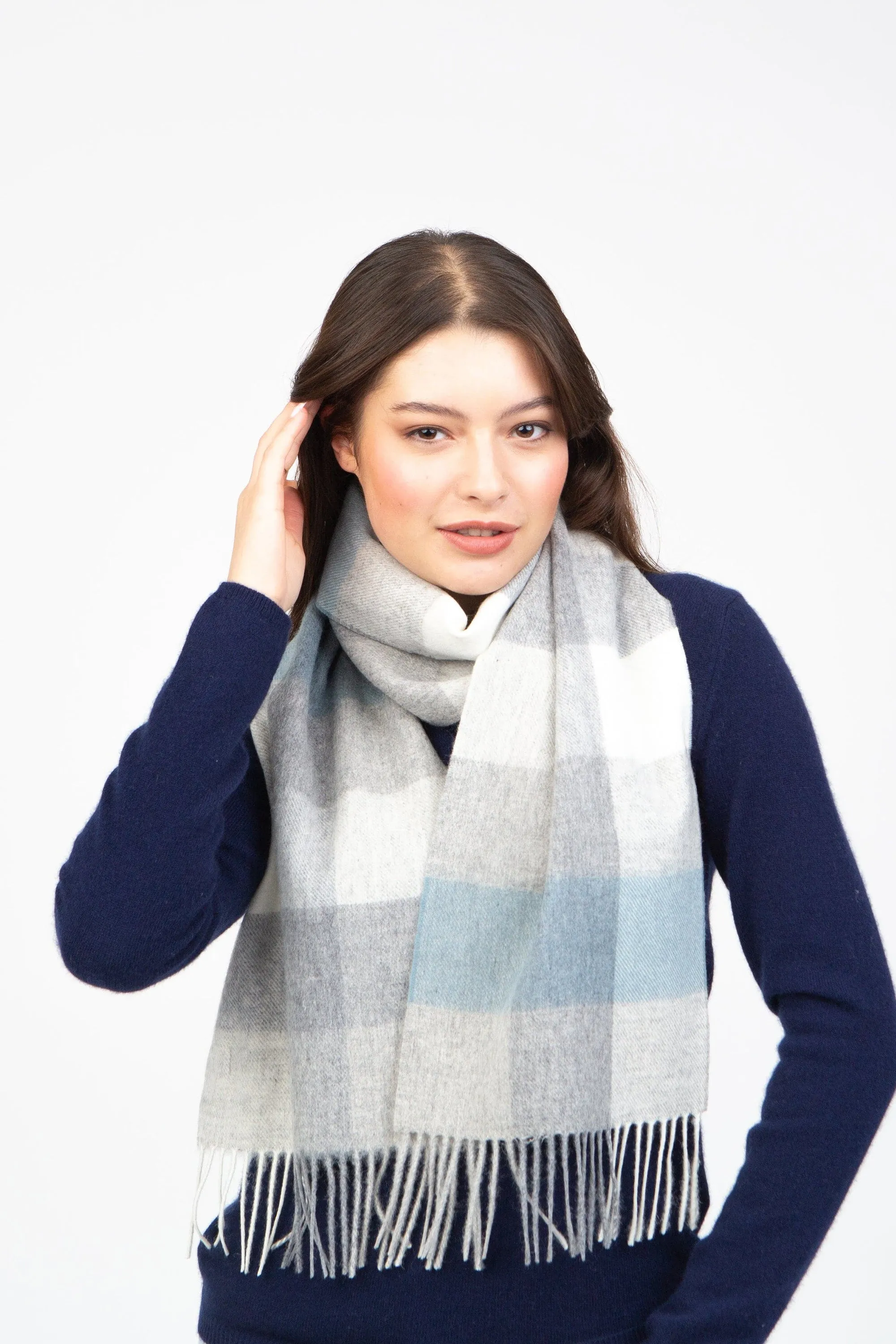 3 Square Cashmere Scarf - Sea Breeze