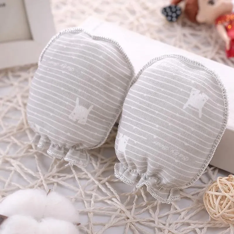 3PCs Gloves Mittens Baby Anti Scratching Gloves Newborn Cotton Protection Hand