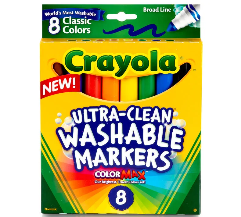 8 ct. Ultra-Clean Washable Bright, Broad Line, Color Max Markers