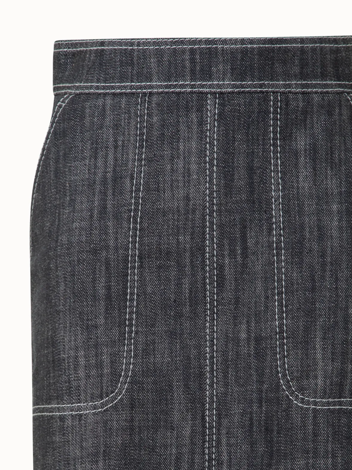 A-Line Skirt in Cotton Denim