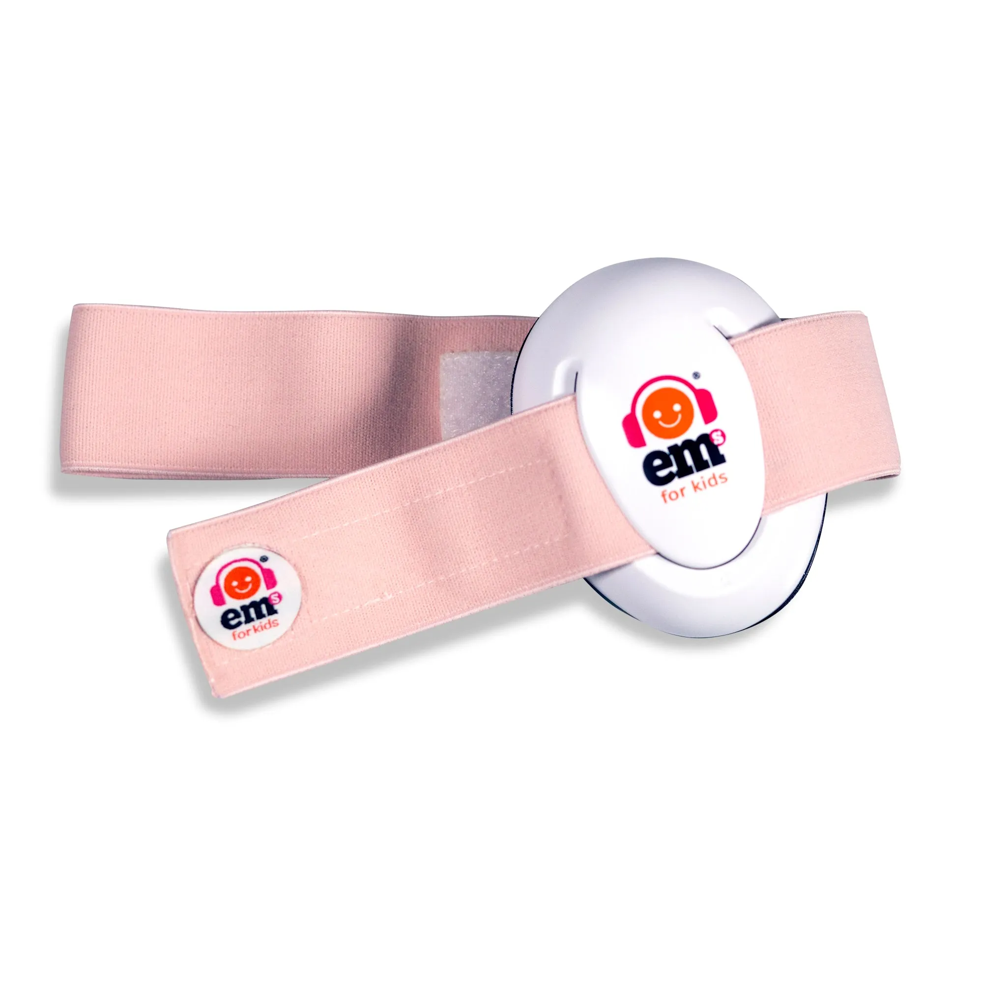 Baby Earmuffs - White/Coral