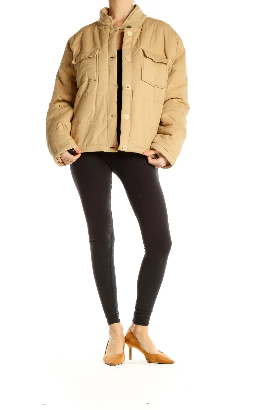 Beige Puffer Jacket