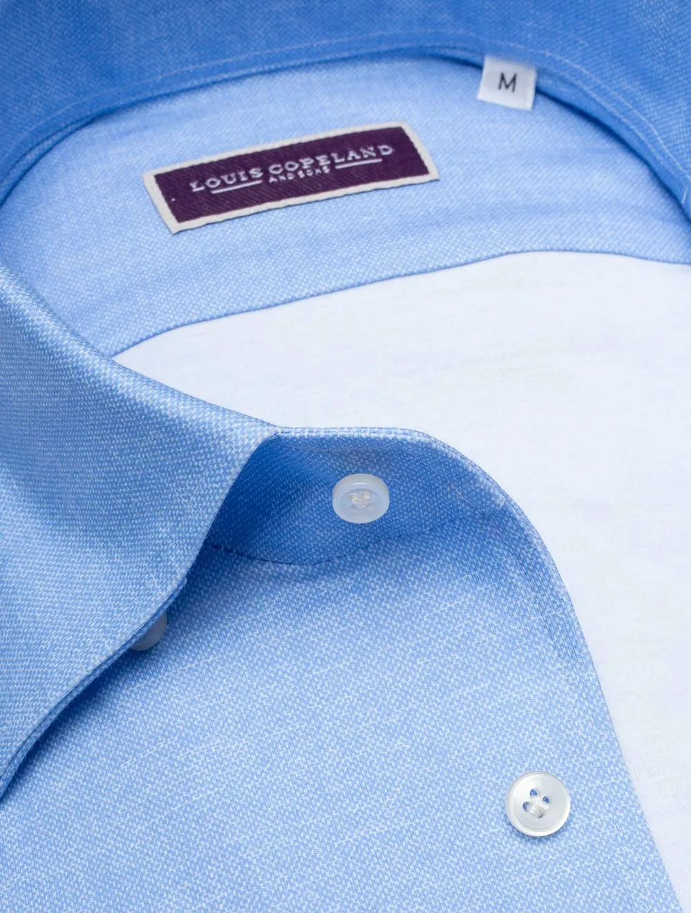 Belmont Jersey Stretch Cotton Shirt Blue