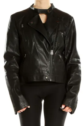 Black Pleather Motorcycle Jacket