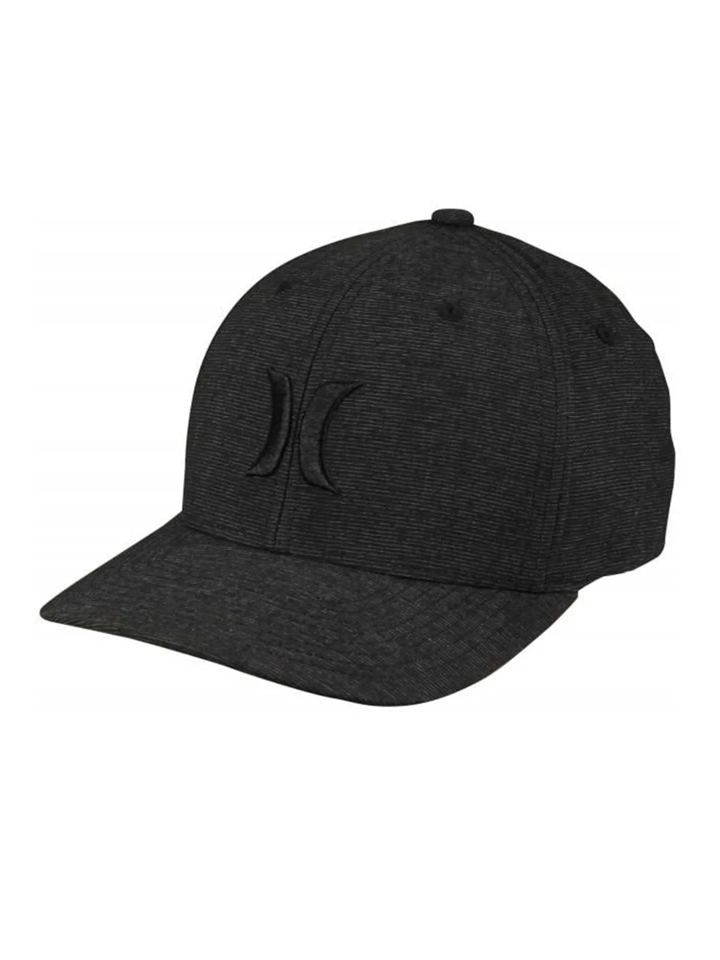 Black Textures Stretch Fitted Hat