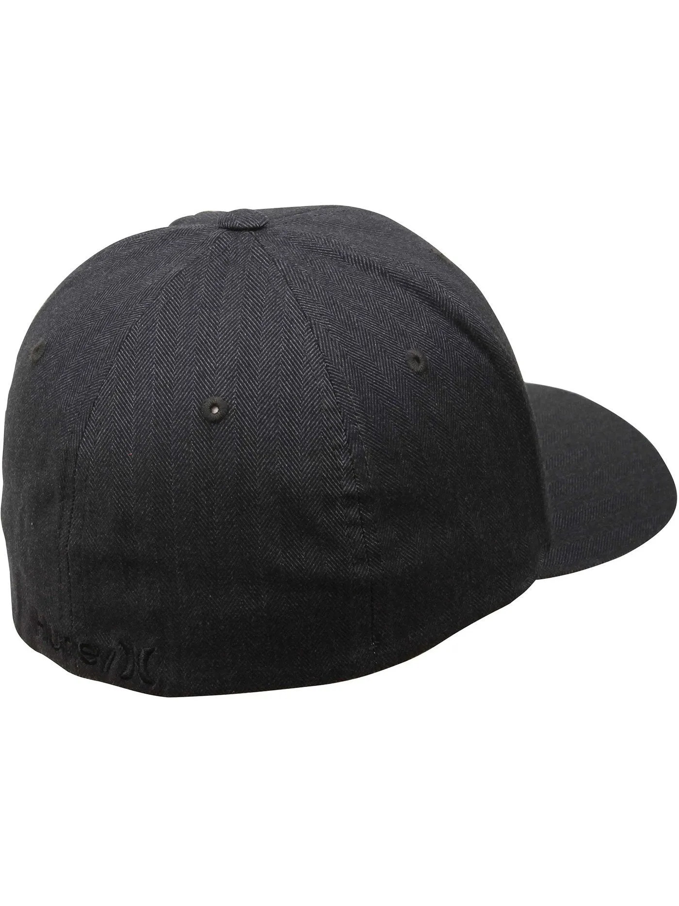 Black Textures Stretch Fitted Hat