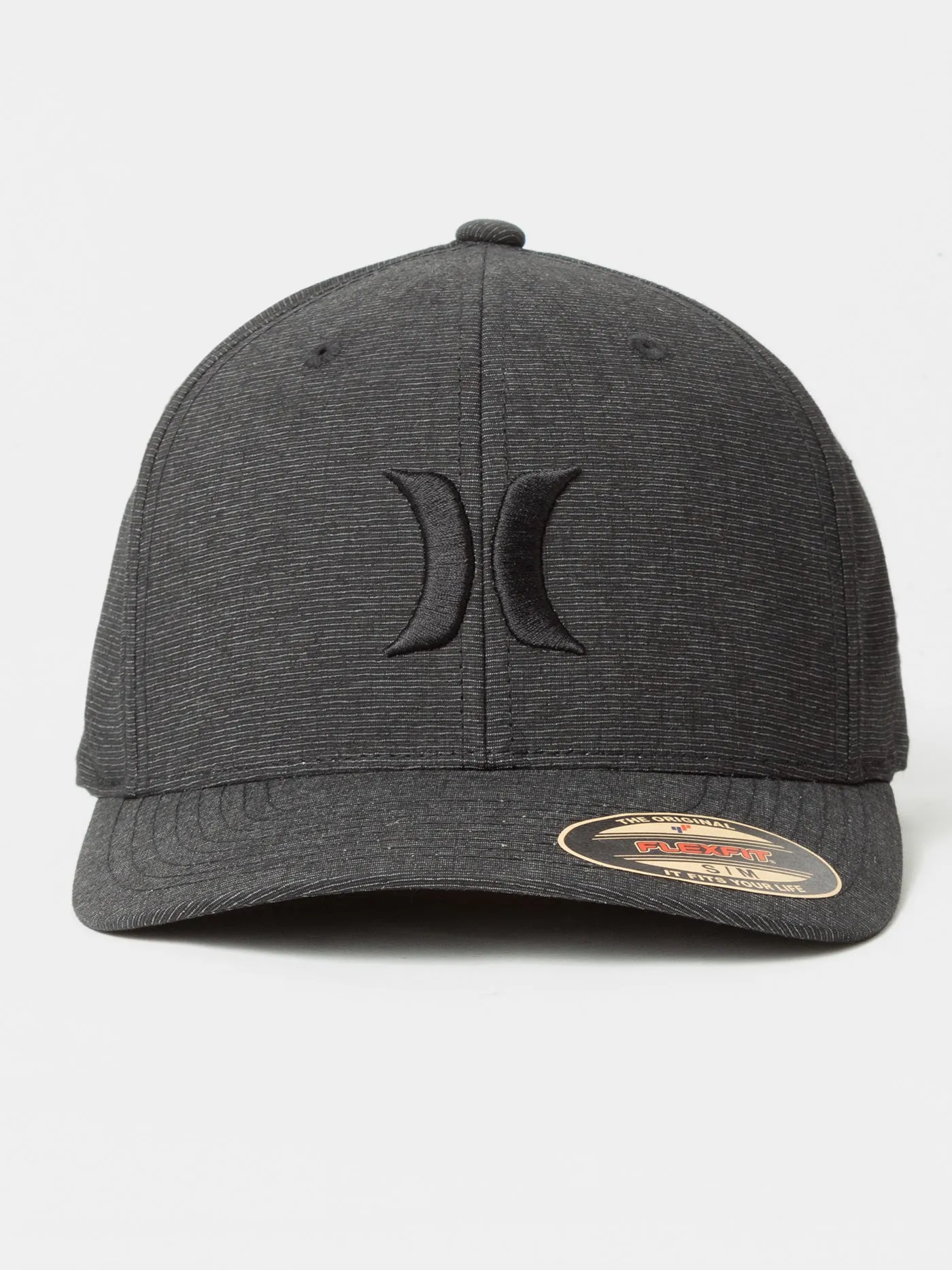 Black Textures Stretch Fitted Hat