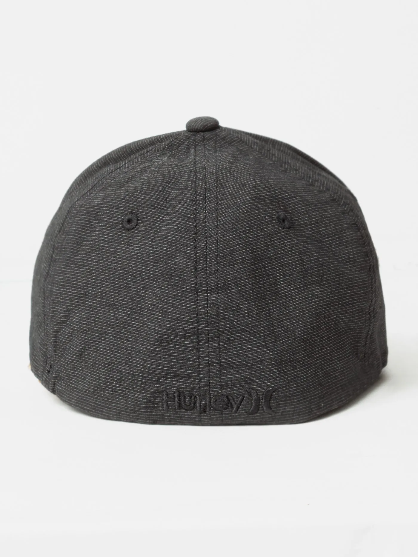 Black Textures Stretch Fitted Hat