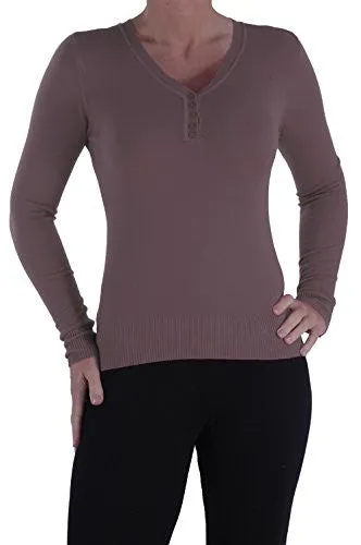 Button Detail V Neck Jumper