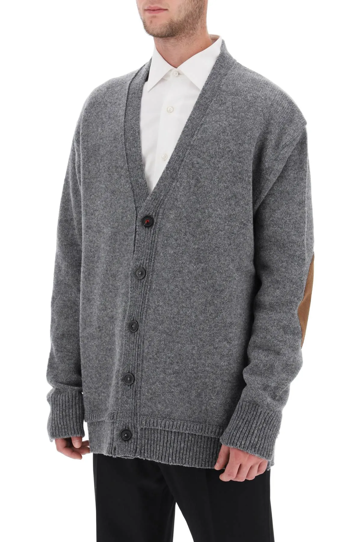 cardigan with elbow patches