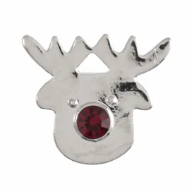 Christmas Button Diamante Rudolph