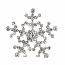 Christmas Button Diamante Snowflake