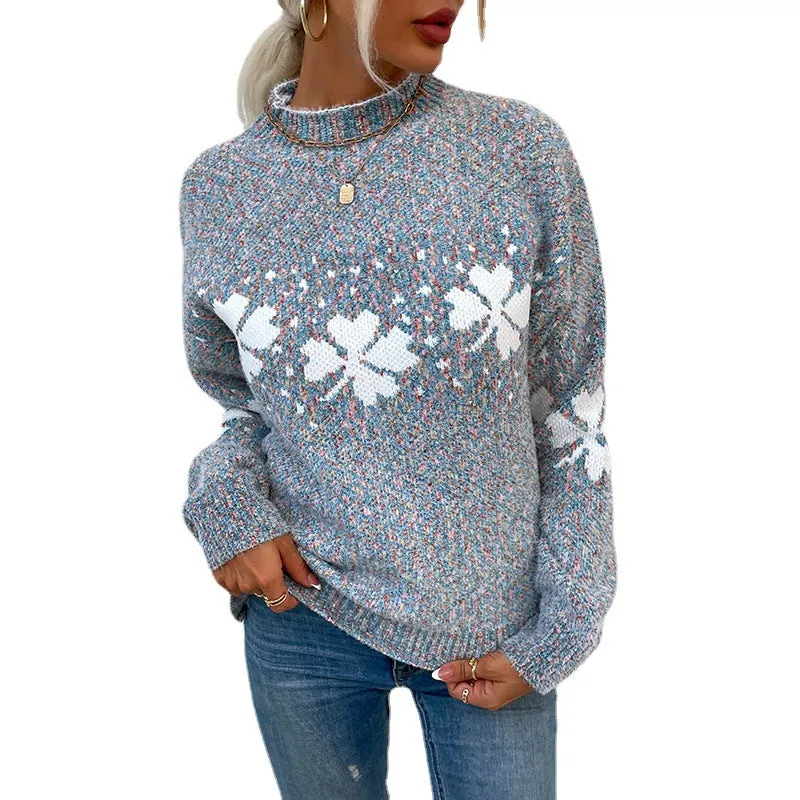 Christmas Snowflake Knitwear Wholesale Women Clothing