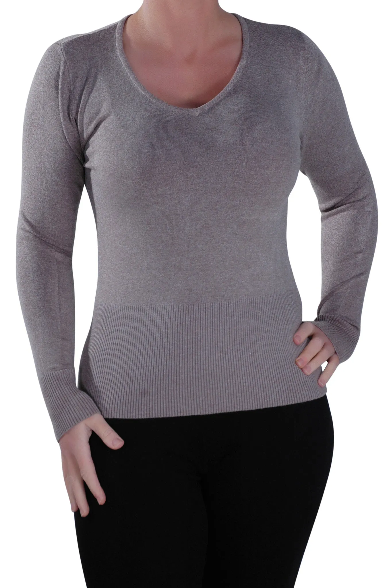 Classic V Neck Fitted Jumper