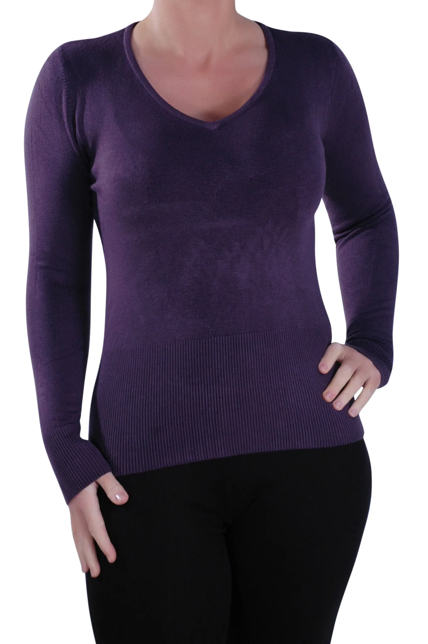 Classic V Neck Fitted Jumper