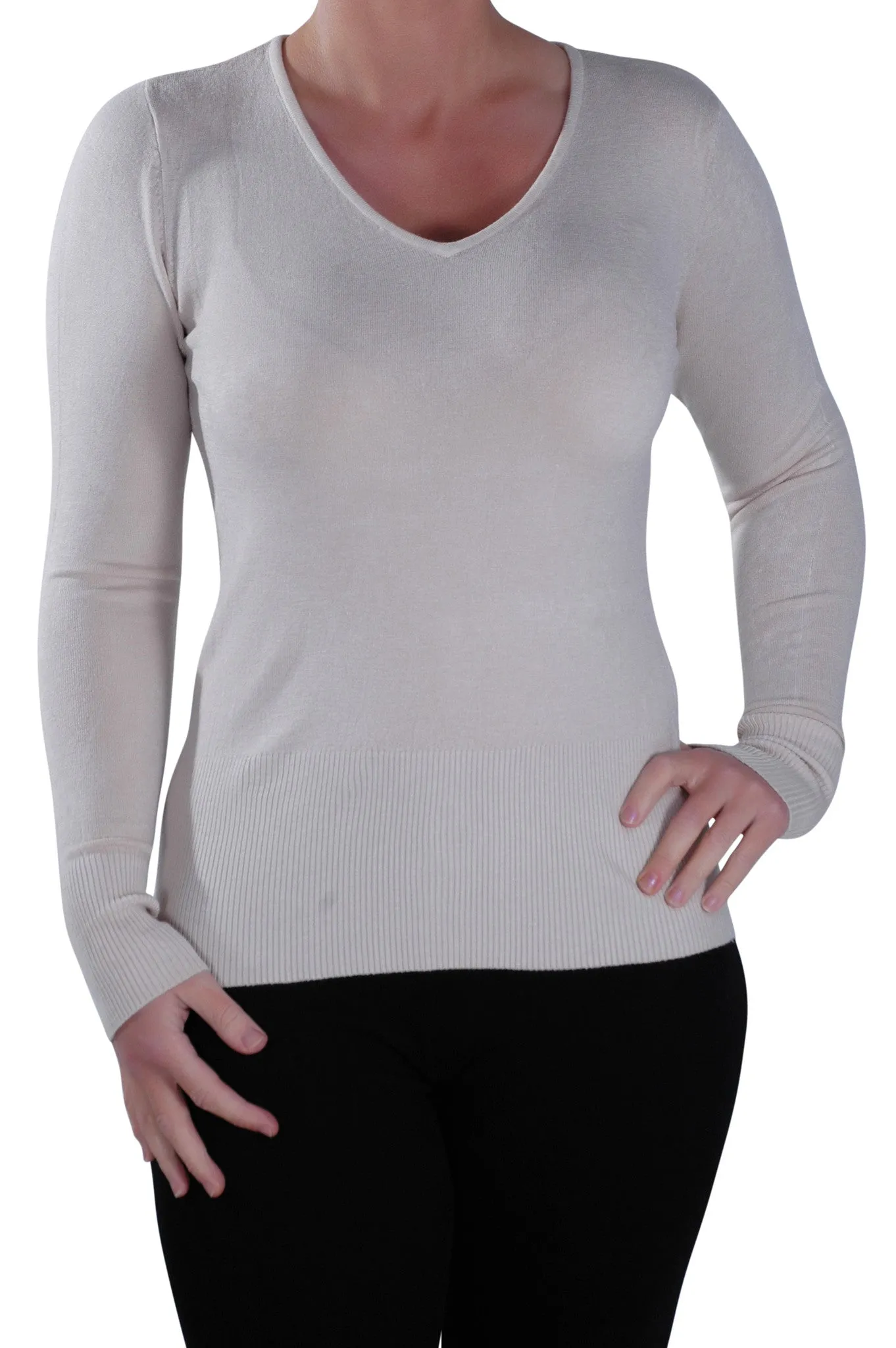 Classic V Neck Fitted Jumper