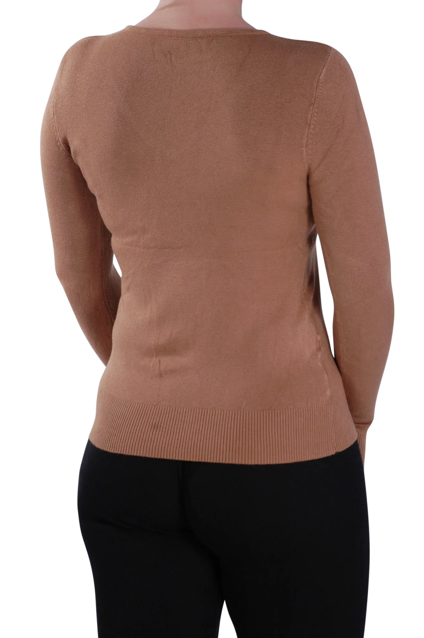 Classic V Neck Fitted Jumper