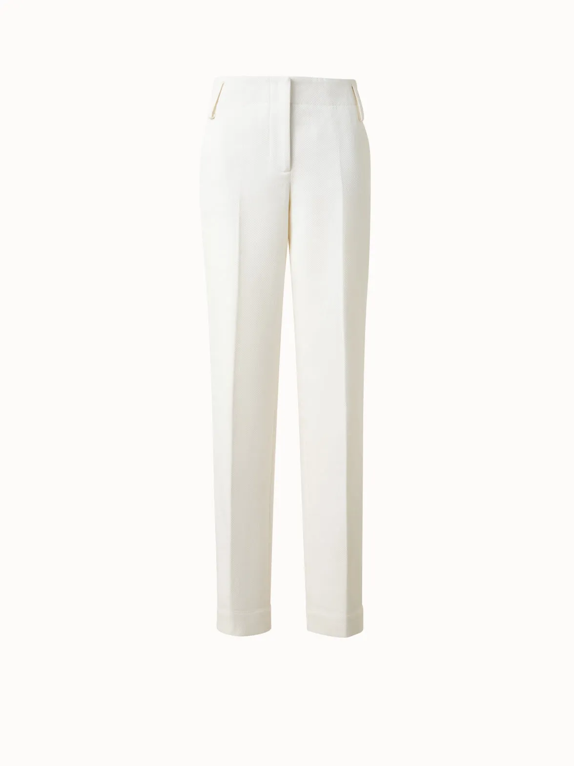 Conical Leg Pants in Cotton Gabardine Stretch