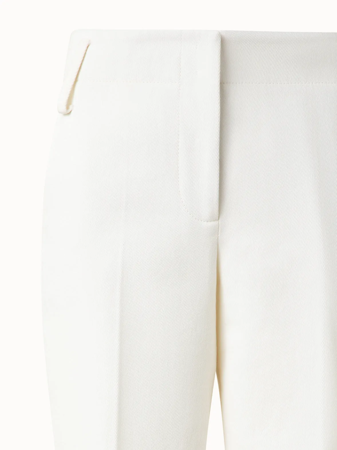 Conical Leg Pants in Cotton Gabardine Stretch