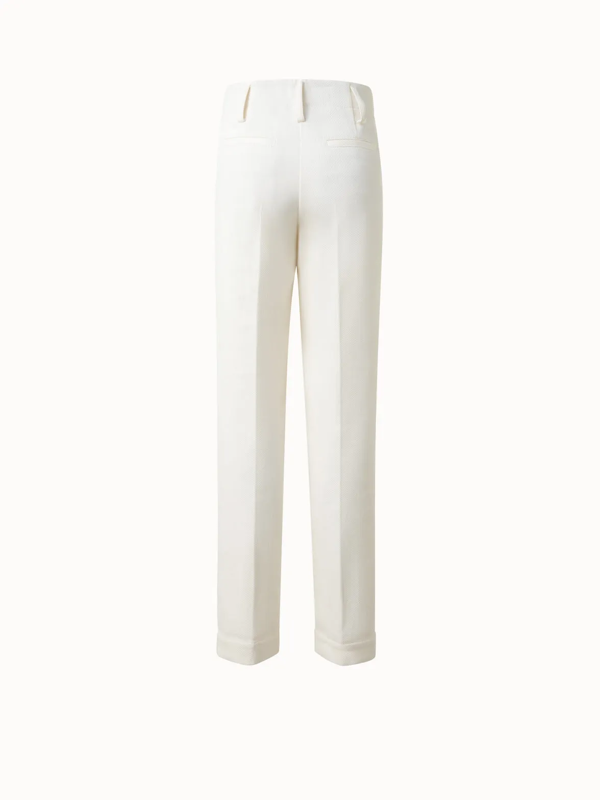 Conical Leg Pants in Cotton Gabardine Stretch