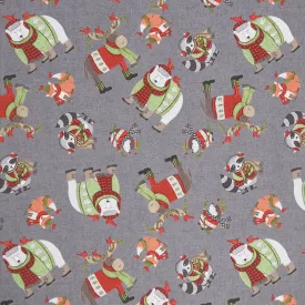 Cozy Critters - Animals Allover Gray Yardage