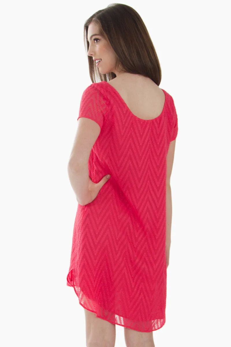 Crimson Textures Dress