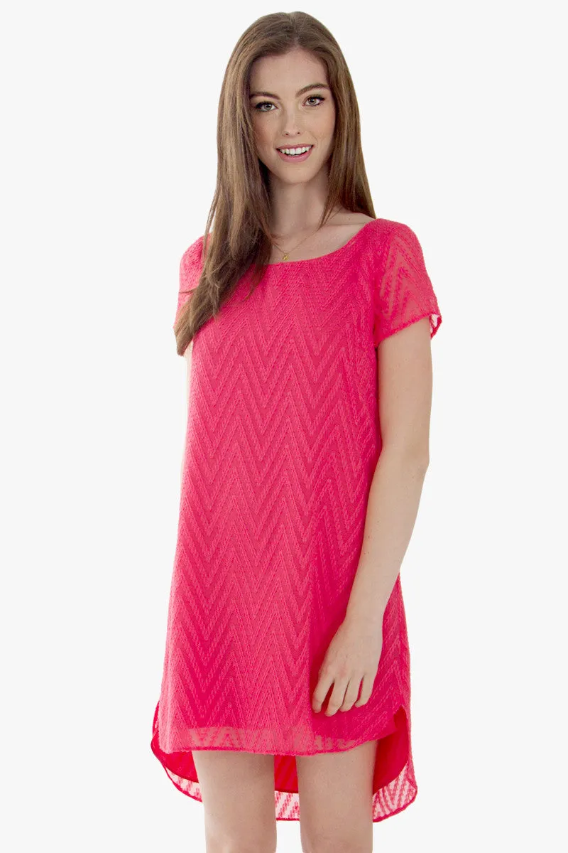 Crimson Textures Dress