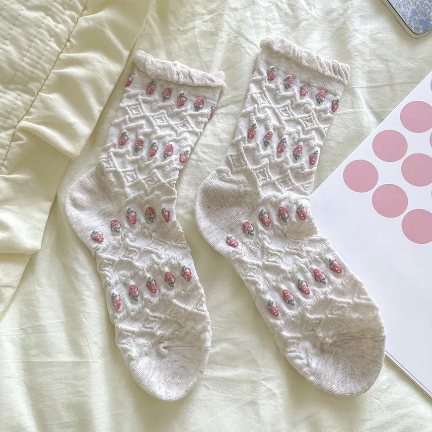 Cute Strawberry Socks