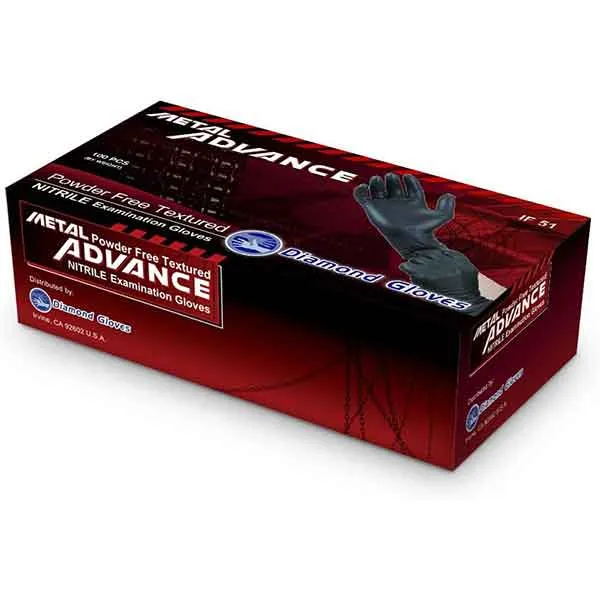 Diamond Gloves®, Metal Advance, Nitrile Examination Gloves (Medium)