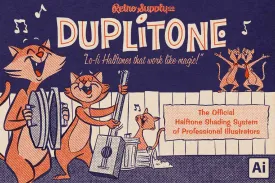 DupliTone Halftone Swatches for Illustrator