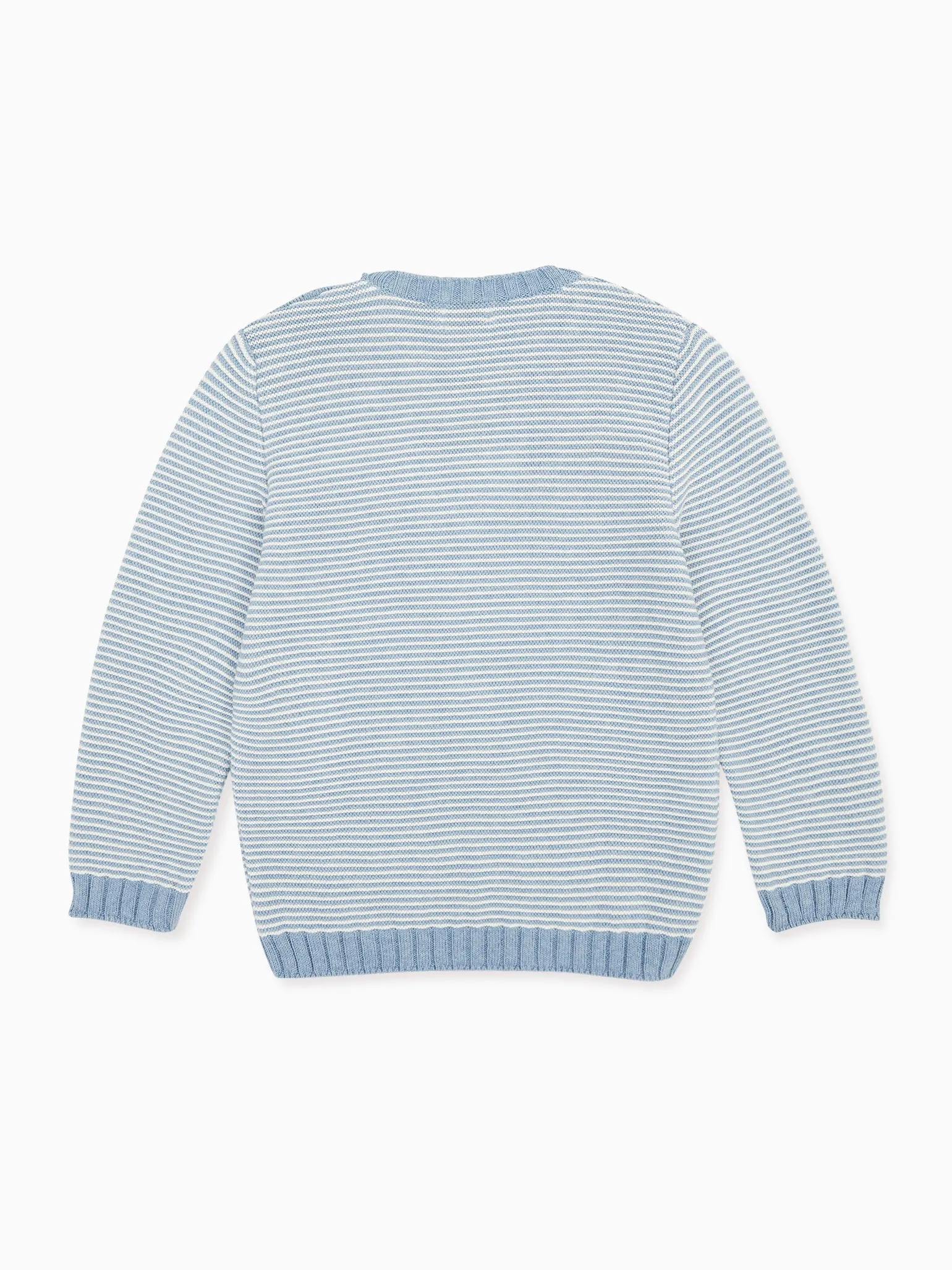 Dusty Blue Stripe Bromo Cotton Boy Sweater