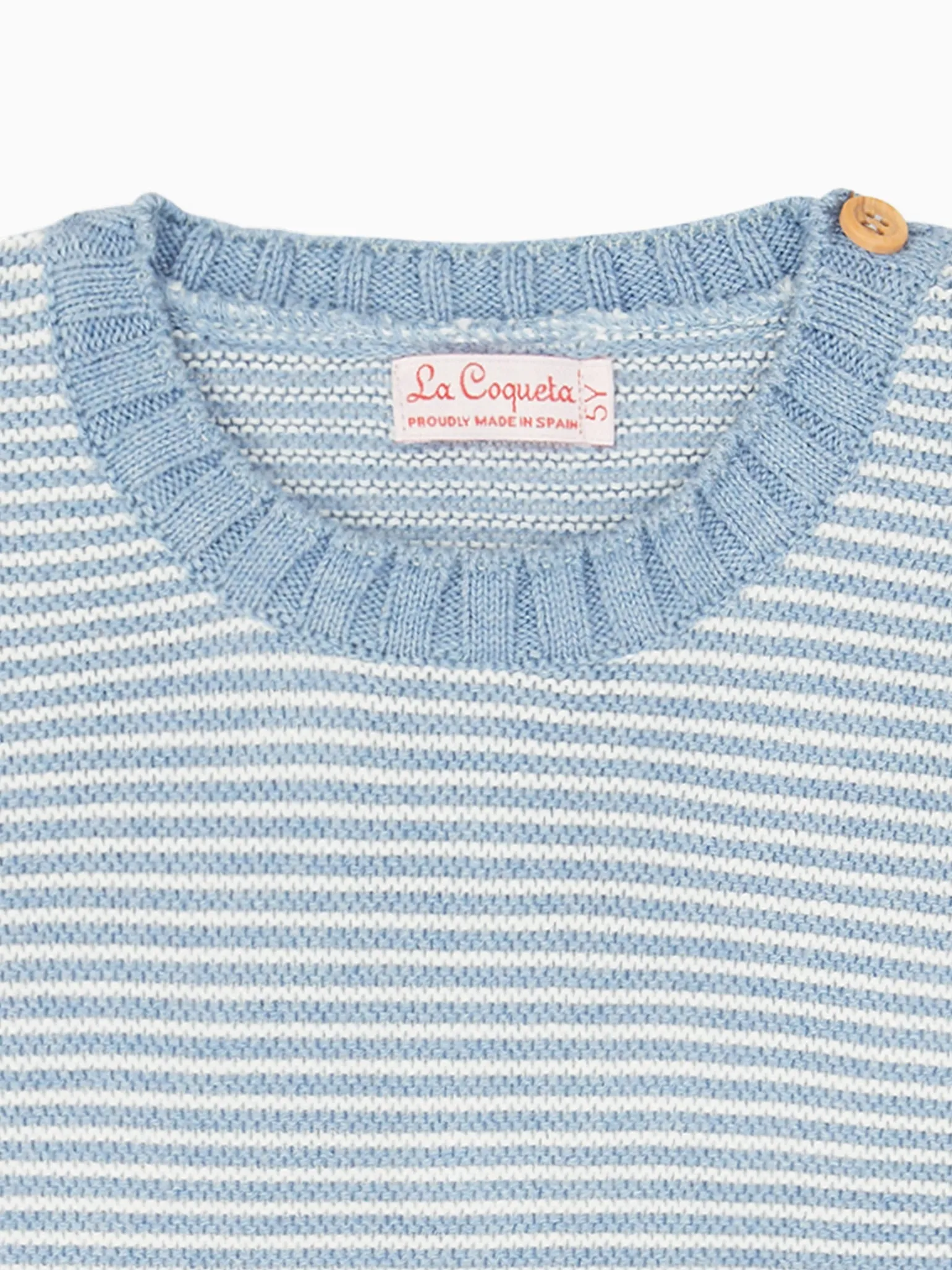 Dusty Blue Stripe Bromo Cotton Boy Sweater