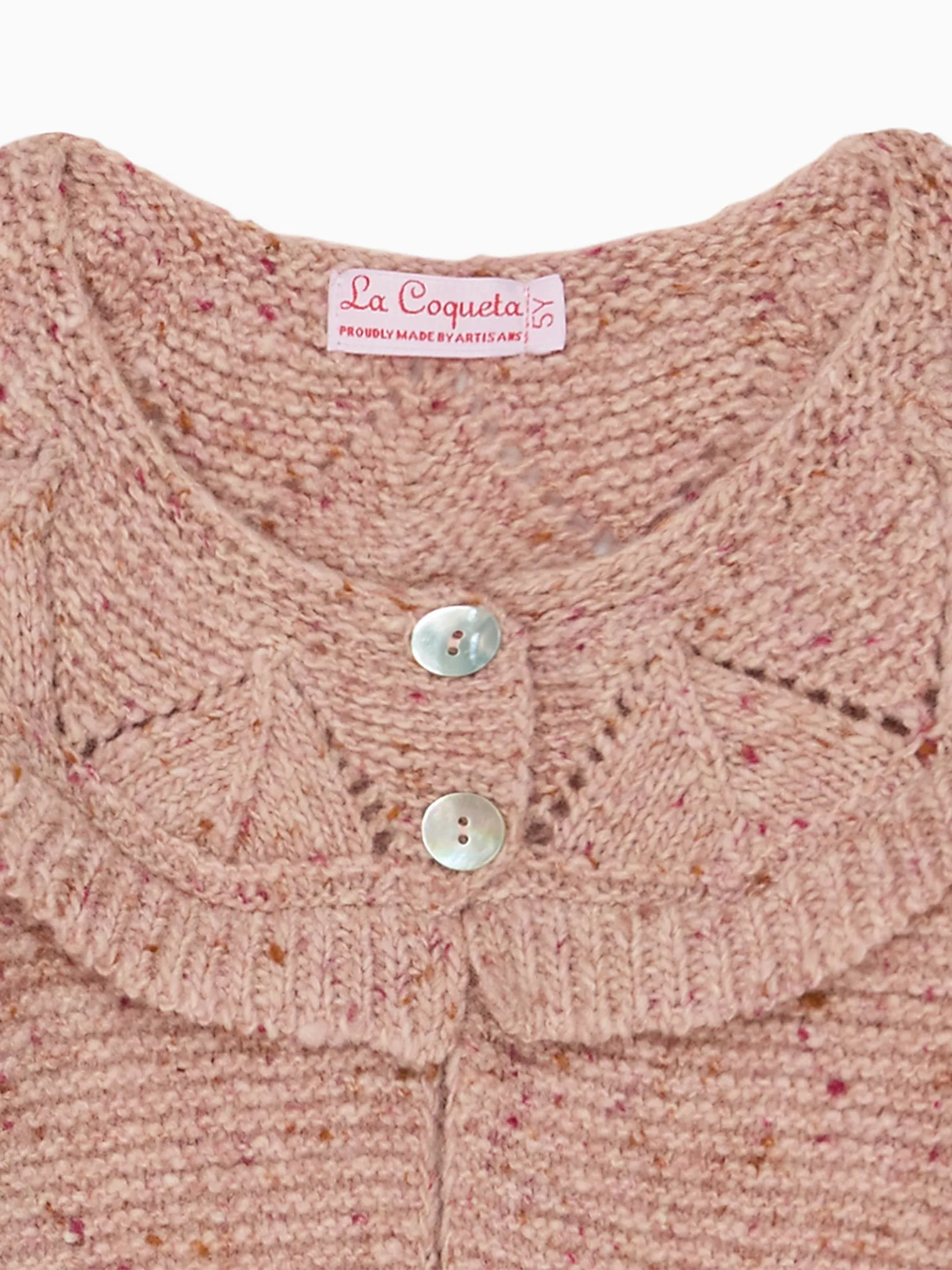 Dusty Pink Baena Merino Girl Cardigan