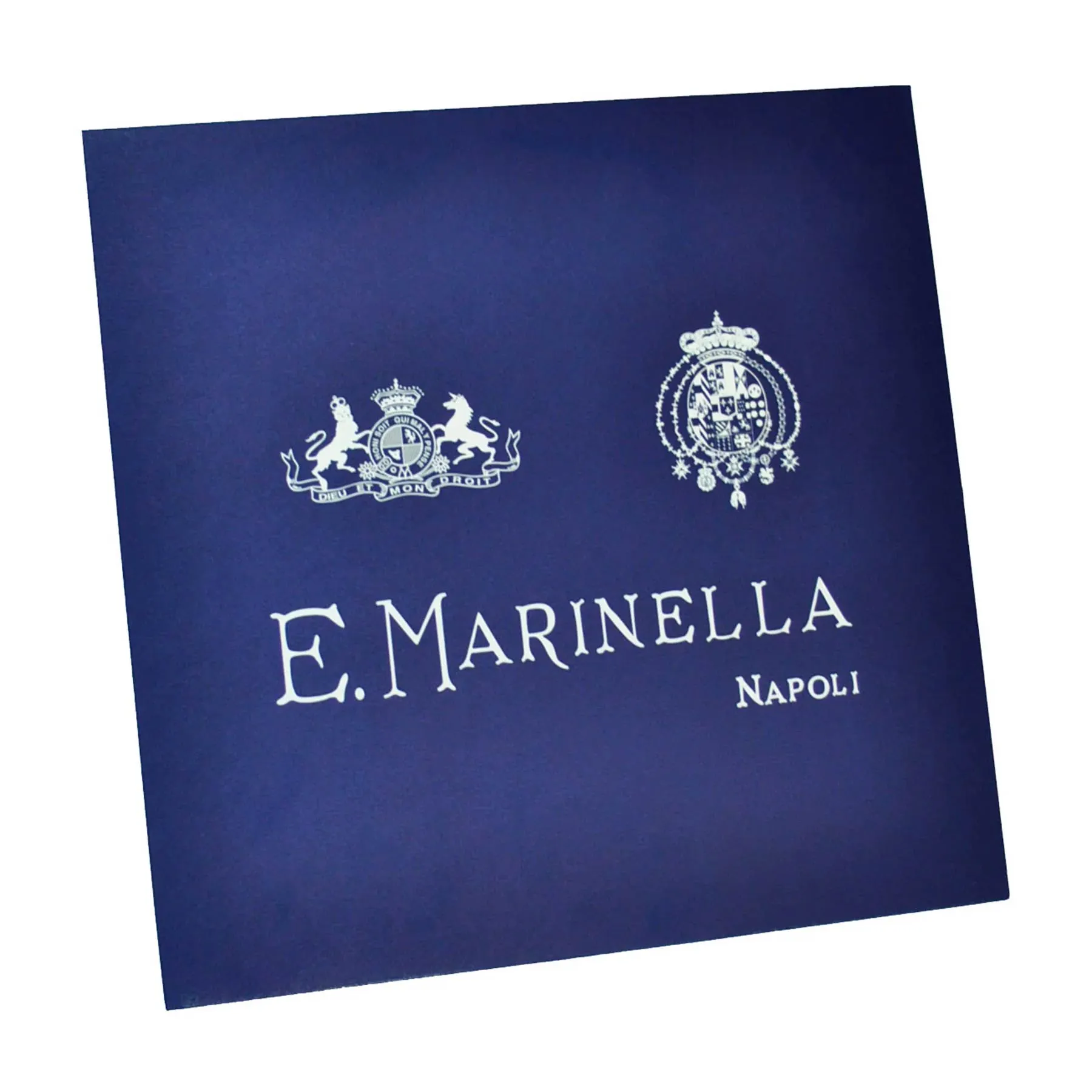 E. Marinella Scarf Folding Fans Design - Twill Silk Square Foulard