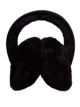 Emu Australia Angahook Black Sheepskin Earmuffs W9403