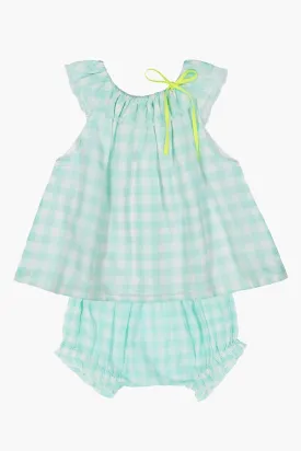 Everbloom Check Ruffle Baby Set