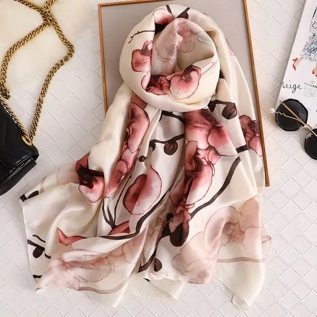 Fashion Silk Scarf Printed Bandana Shawl #LZ141