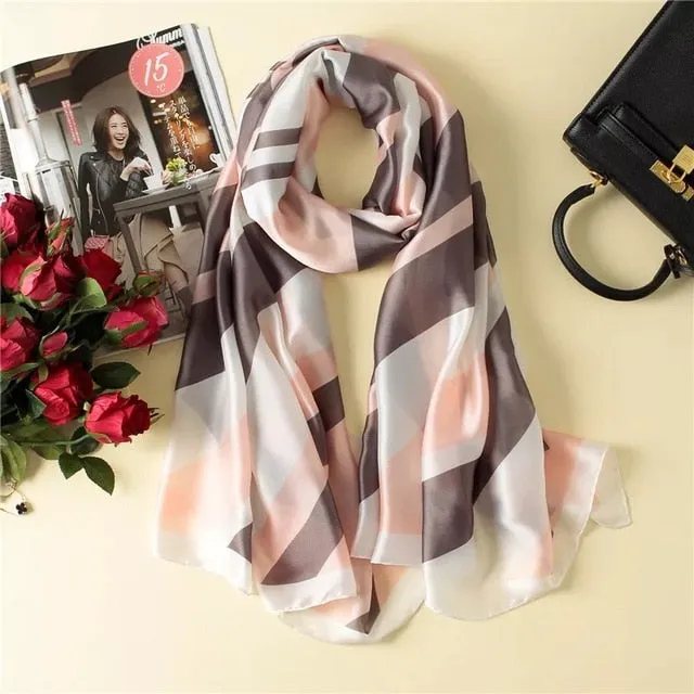 Fashion Silk Scarf Printed Bandana Shawl #LZ141