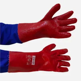 GRANGE PVC HEAVYWEIGHT TERRY-PALM GLOVE - RED 38CM