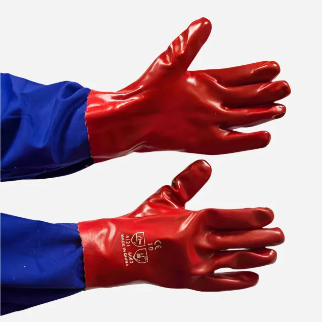 GRANGE PVC MEDIUM WEIGHT GLOVE - RED 27CM