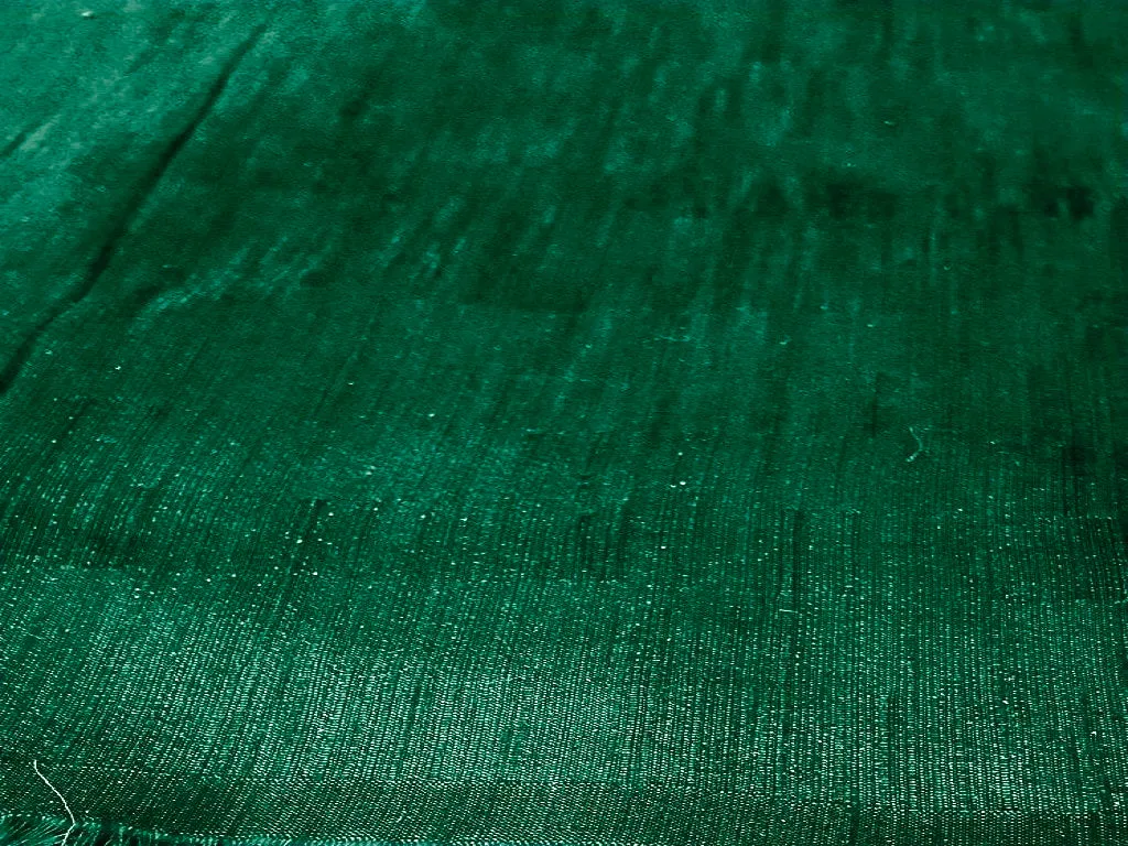 Green Plain Bangalore Raw Silk Fabric