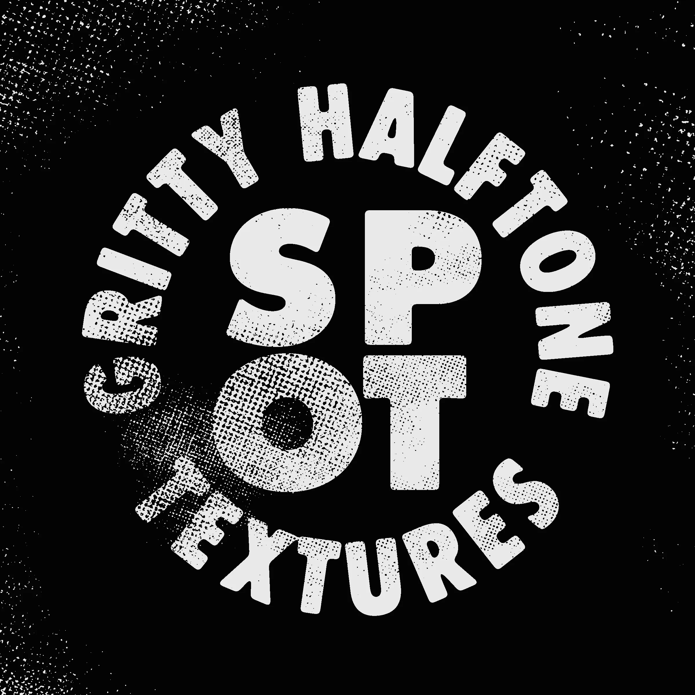 Gritty Halftone Spot Textures