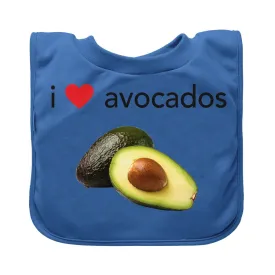 GS PullOverFoodBib Blue Avocad