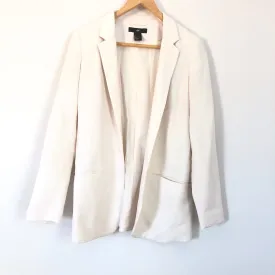 H&M Cream Polyester Blazer- Size 6