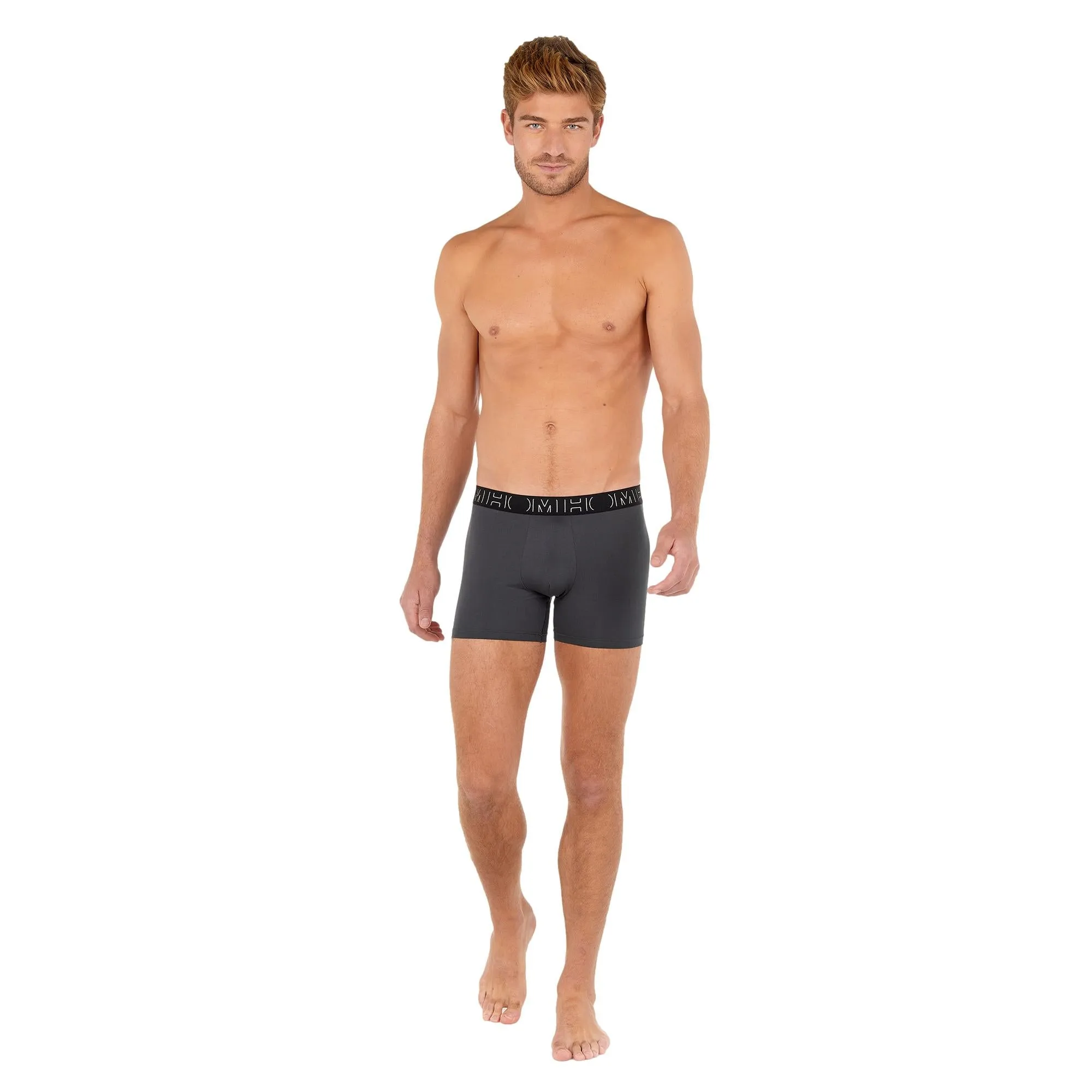 HOM Patrick #2 Long Boxer Briefs 3 Pack - Black/Grey/Grey