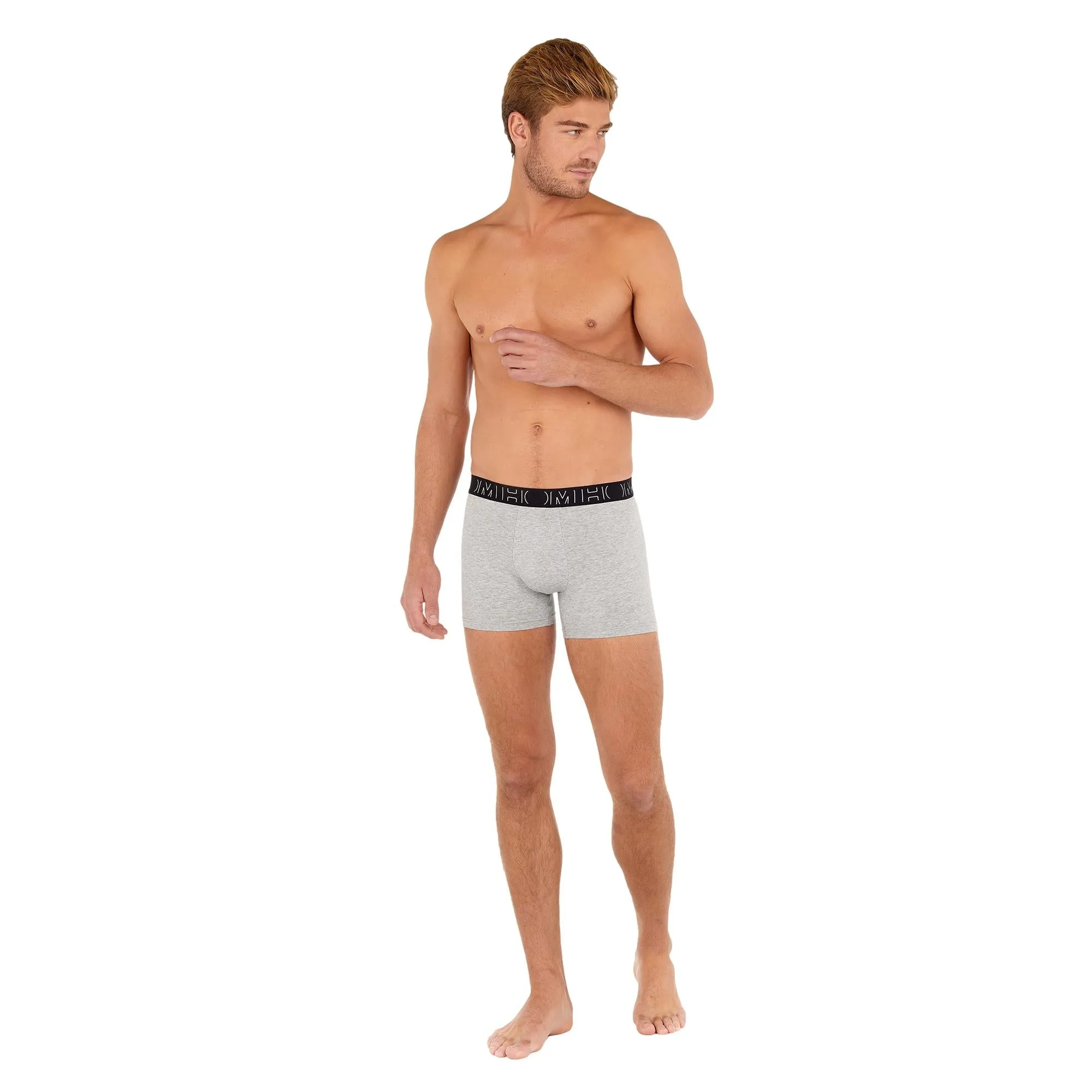 HOM Patrick #2 Long Boxer Briefs 3 Pack - Black/Grey/Grey