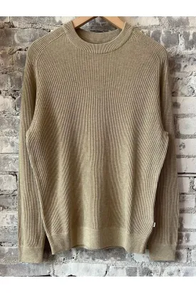 Kevin Rib Knitted Sweater - Khaki Beige